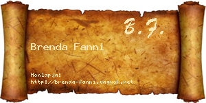 Brenda Fanni névjegykártya